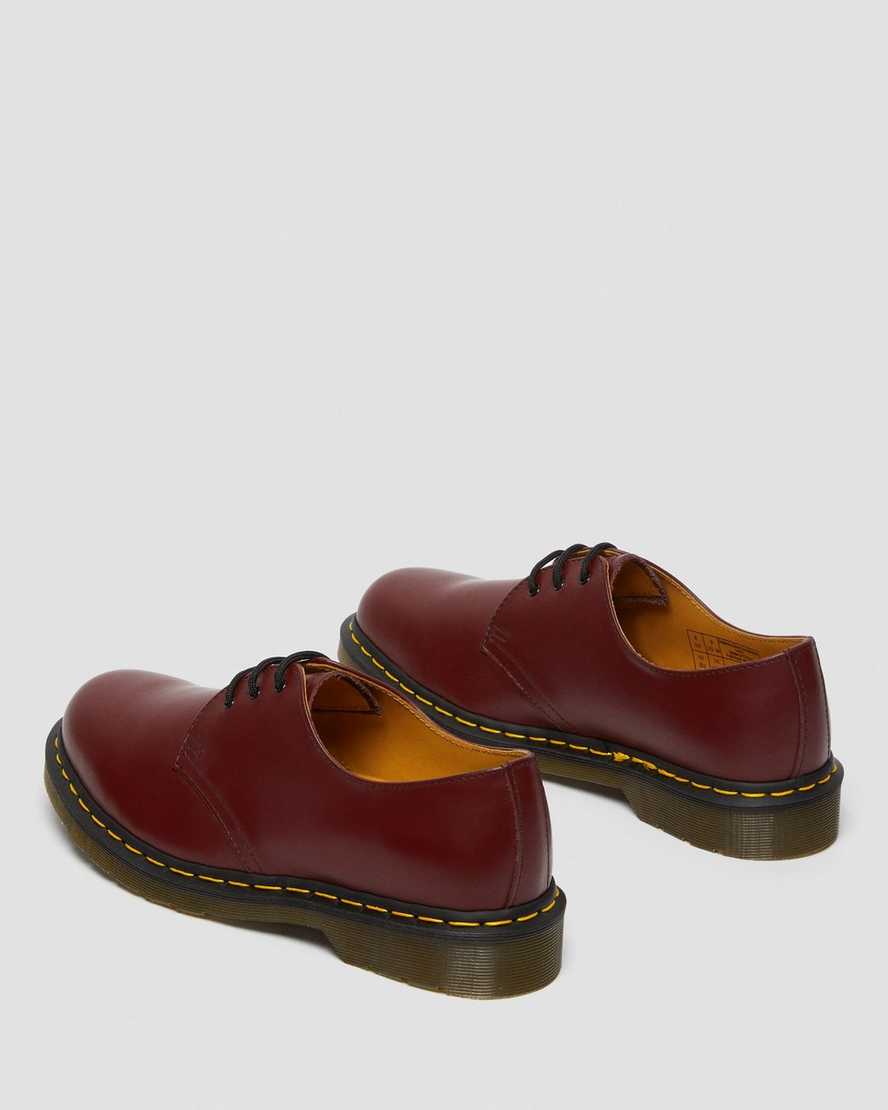 røde dr martens 1461 smooth herre oxford sko