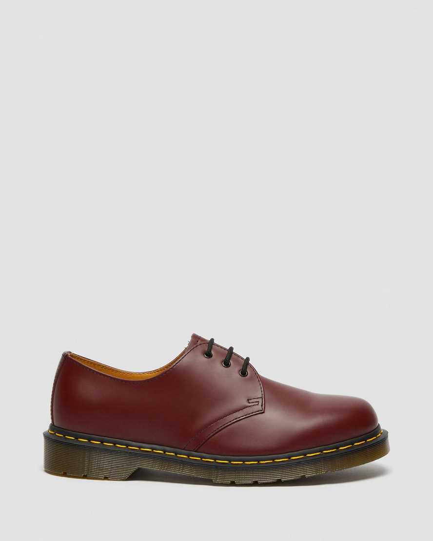 røde dr martens 1461 smooth herre oxford sko