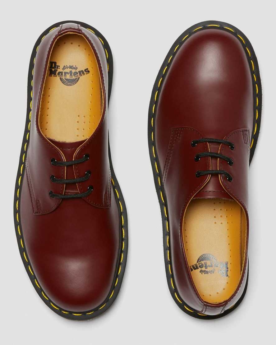 røde dr martens 1461 smooth herre oxford sko