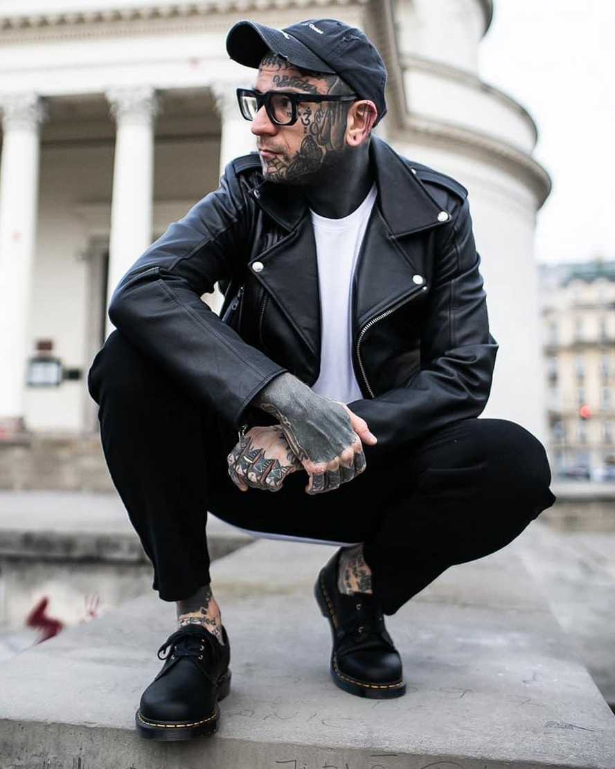 sorte dr martens 1461 felix herre oxfordsko