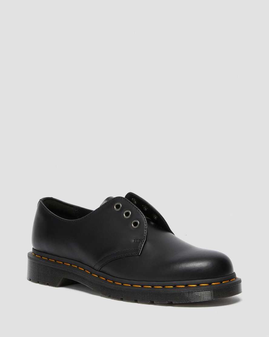 dr. martens 1461 elastic smooth oxford sko til herrer i sort