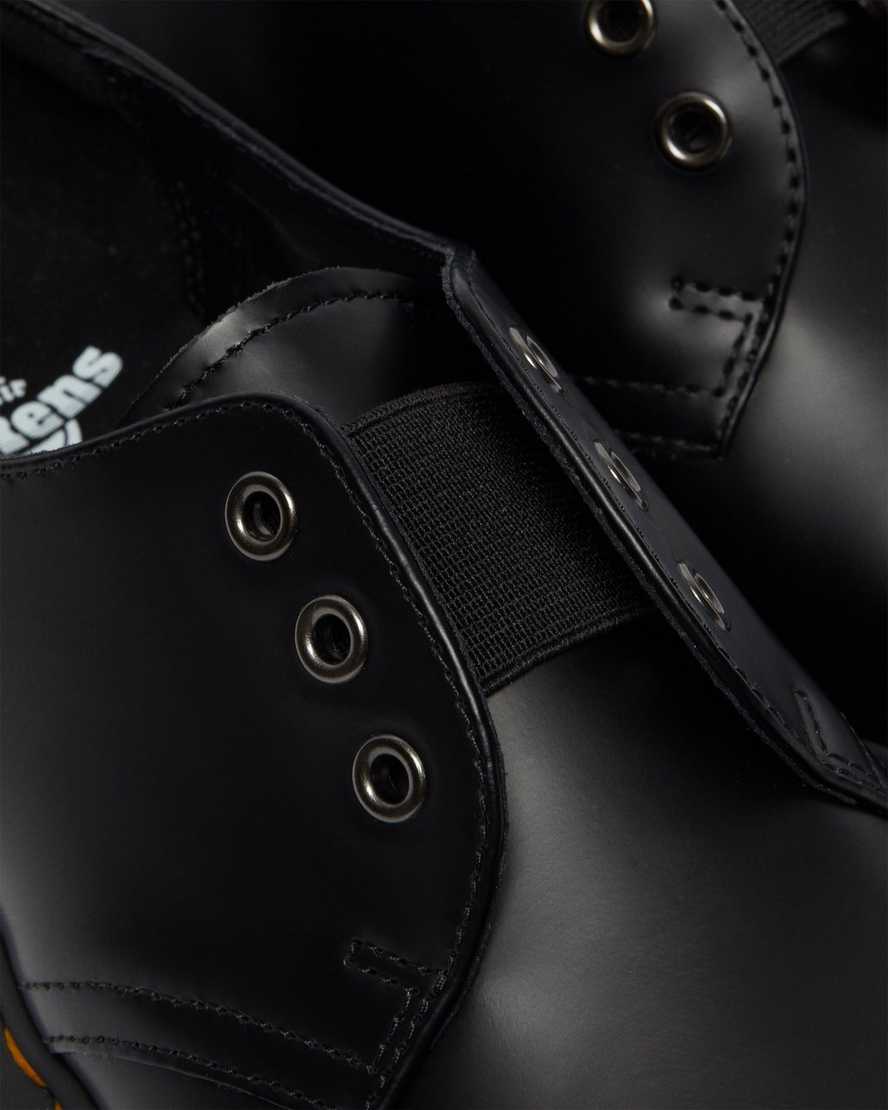 dr. martens 1461 elastic smooth oxford sko til herrer i sort
