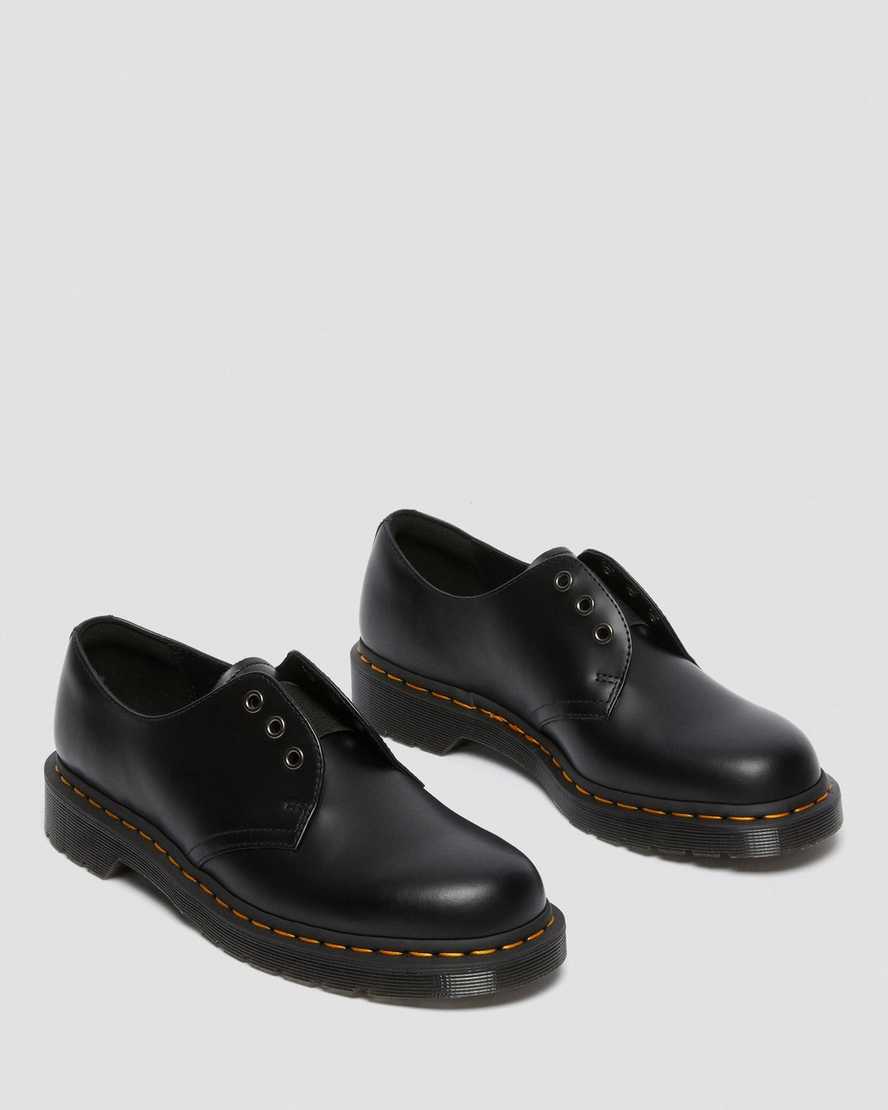 dr. martens 1461 elastic smooth oxford sko til herrer i sort