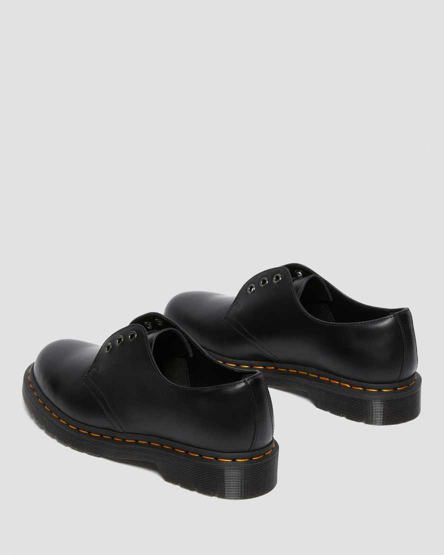 dr. martens 1461 elastic smooth oxford sko til herrer i sort