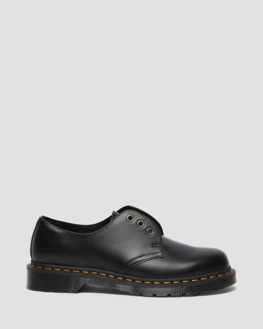 dr. martens 1461 elastic smooth oxford sko til herrer i sort