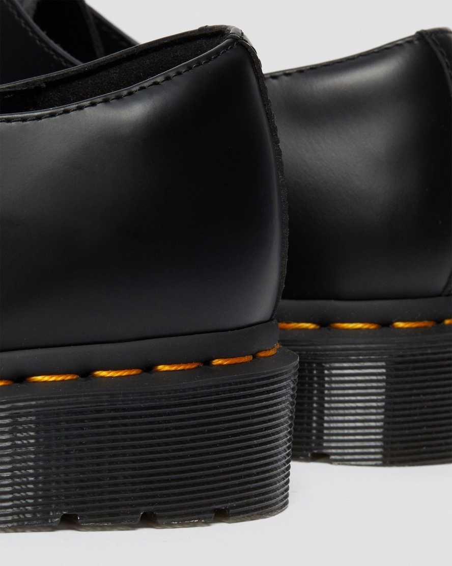 dr. martens 1461 elastic smooth oxford sko til herrer i sort