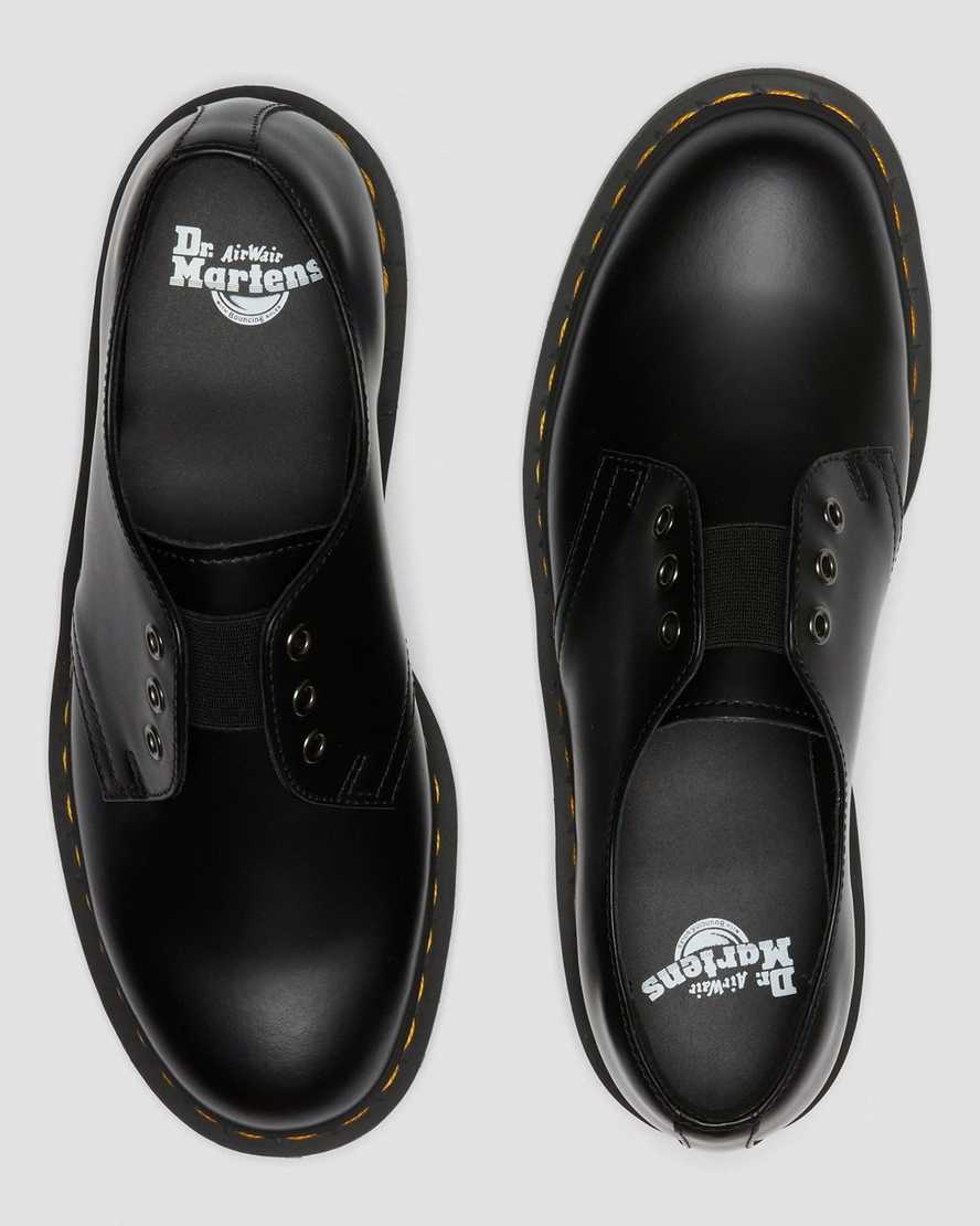 dr. martens 1461 elastic smooth oxford sko til herrer i sort