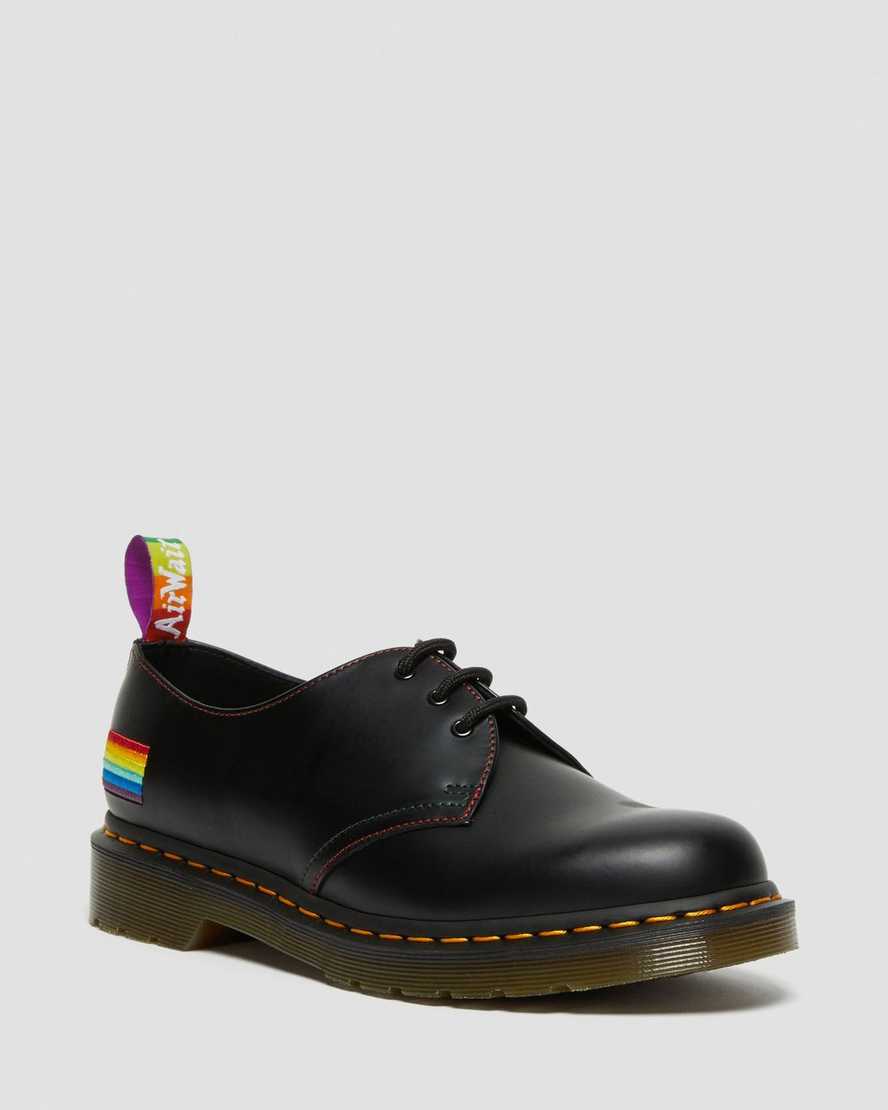 dr. martens 1461 for pride smooth oxford sko til herrer i sort