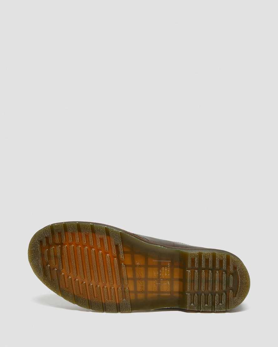 brune dr martens 1461 crazy horse oxfordsko til herrer