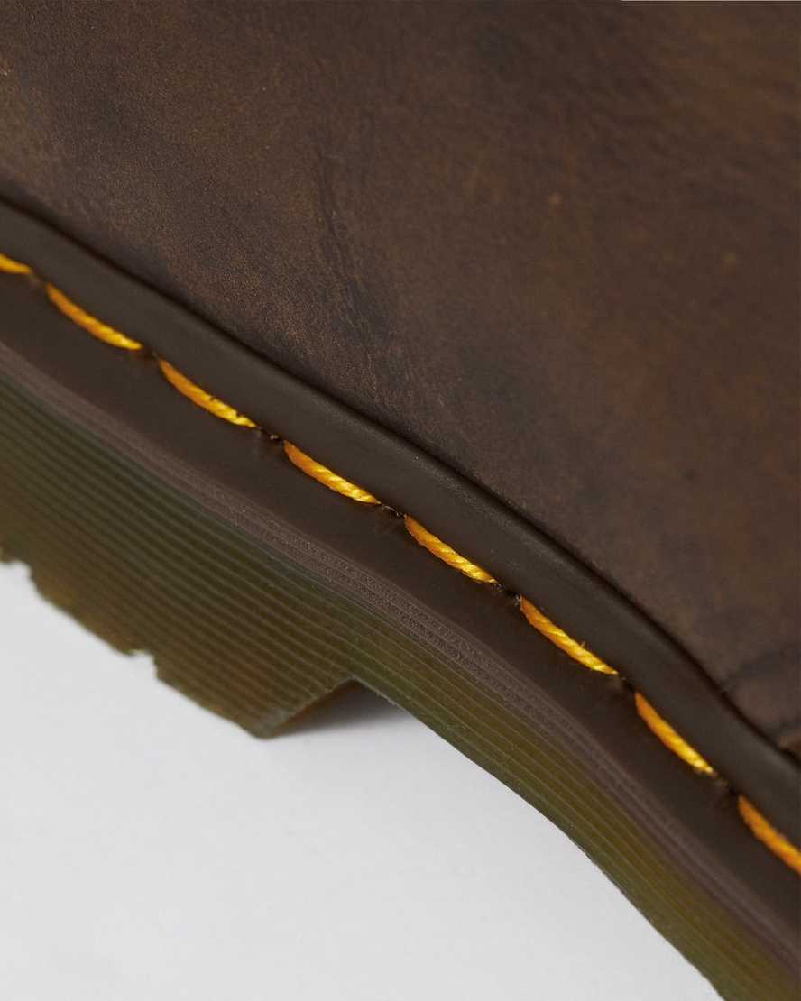 brune dr martens 1461 crazy horse oxfordsko til herrer