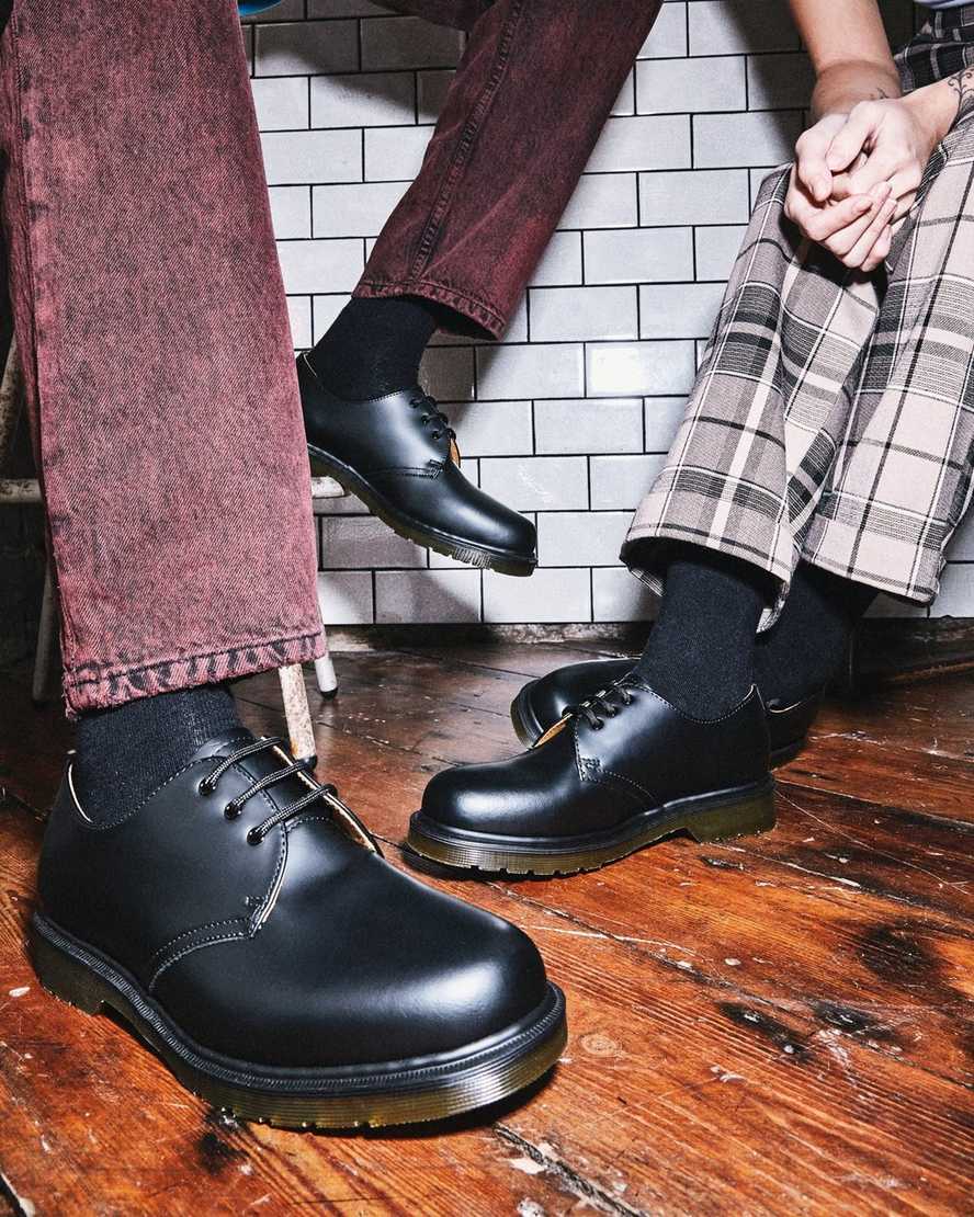 dr. martens 1461 plain welt smooth oxford sko til herrer i sort