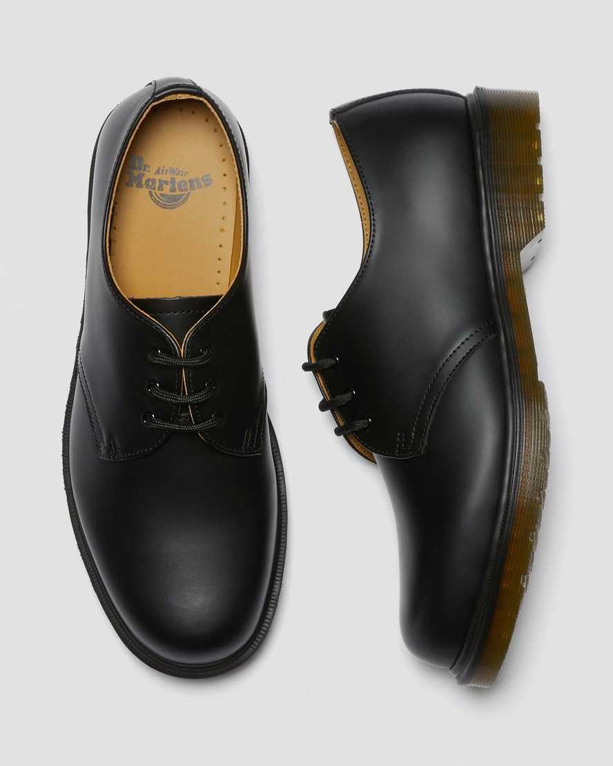 dr. martens 1461 plain welt smooth oxford sko til herrer i sort