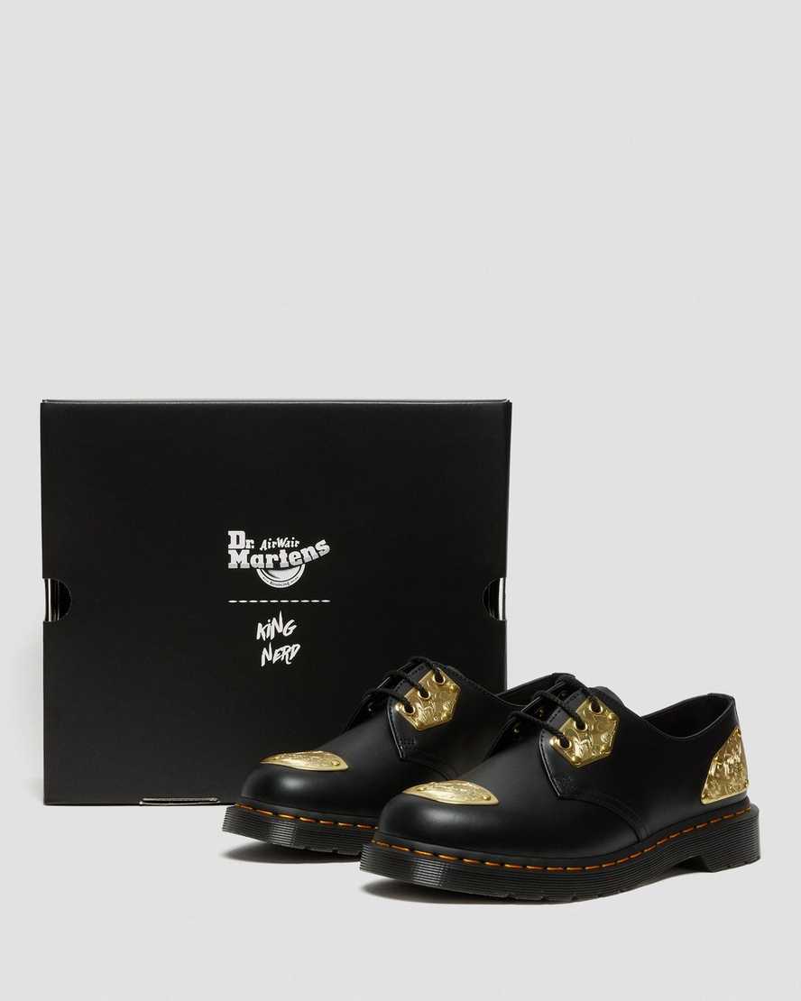 dr. martens king nerd 1461 oxfordsko til mænd i sort