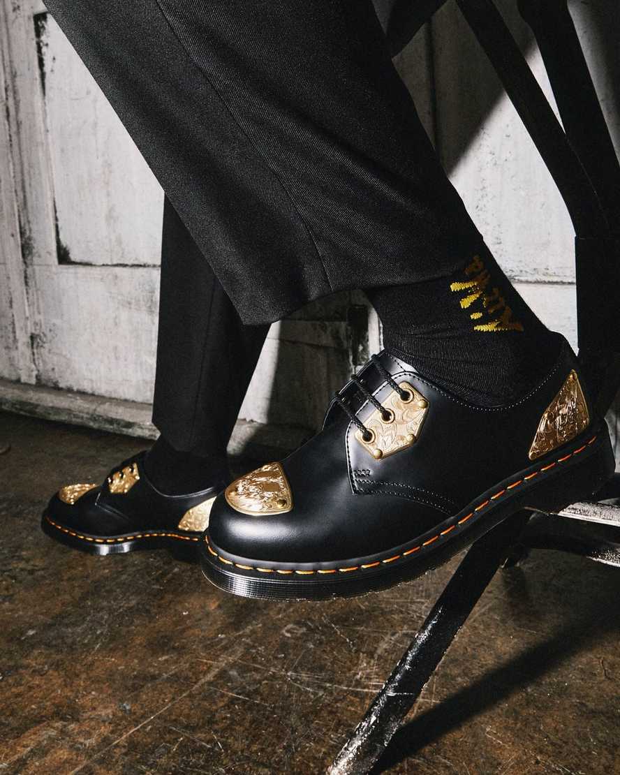 dr. martens king nerd 1461 oxfordsko til mænd i sort