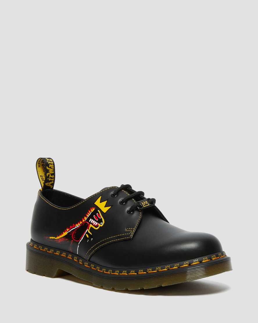 sorte dr martens 1461 basquiat herre oxford sko