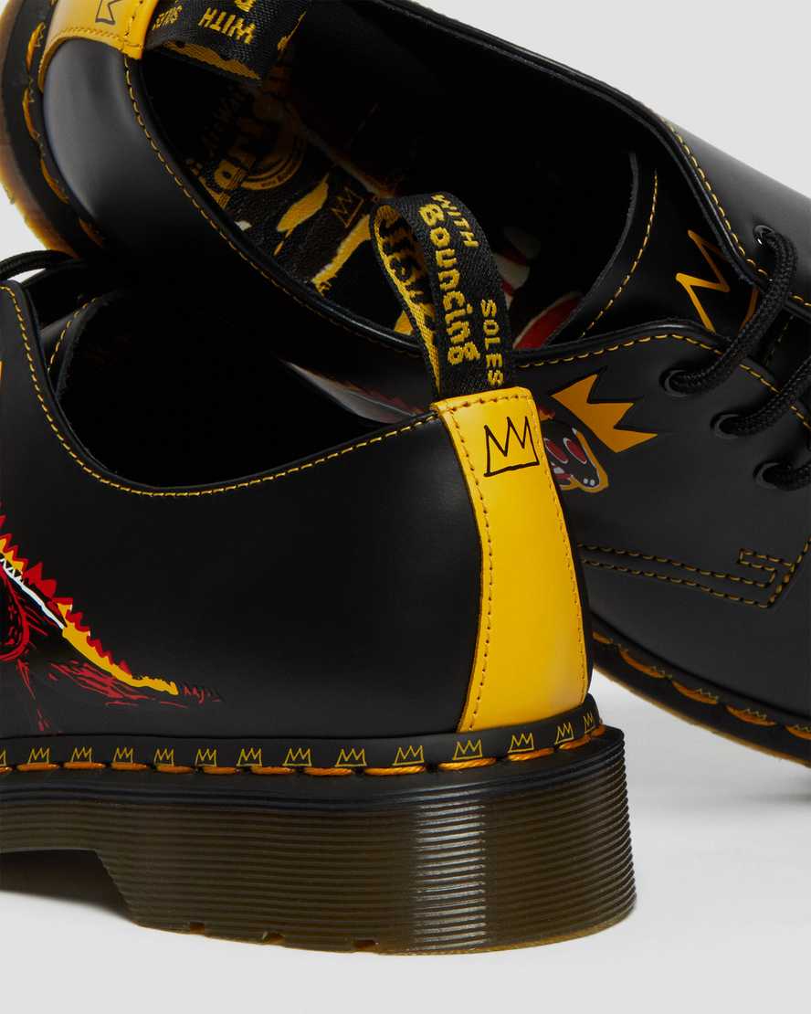 sorte dr martens 1461 basquiat herre oxford sko