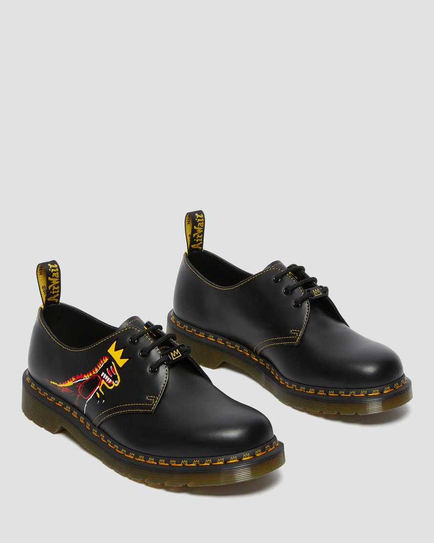 sorte dr martens 1461 basquiat herre oxford sko