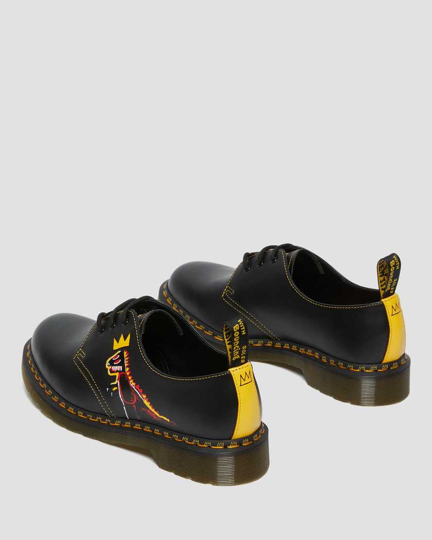 sorte dr martens 1461 basquiat herre oxford sko