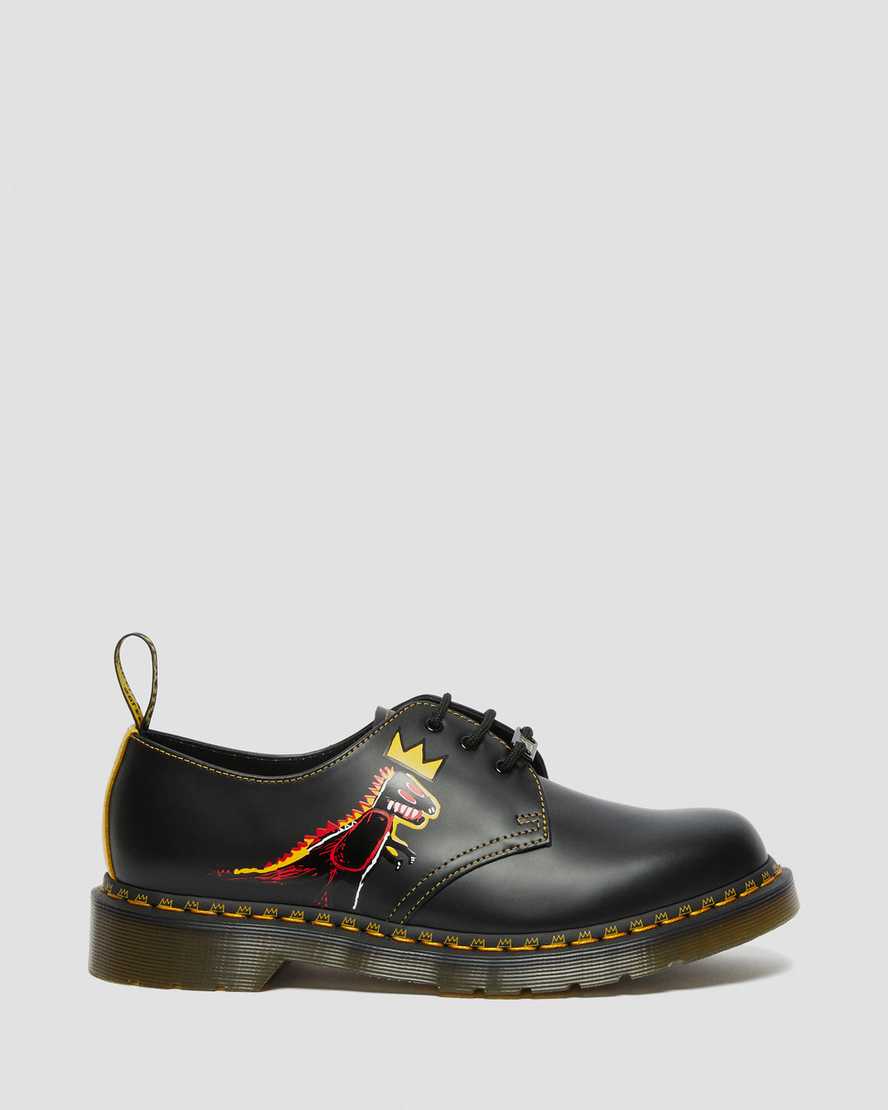 sorte dr martens 1461 basquiat herre oxford sko