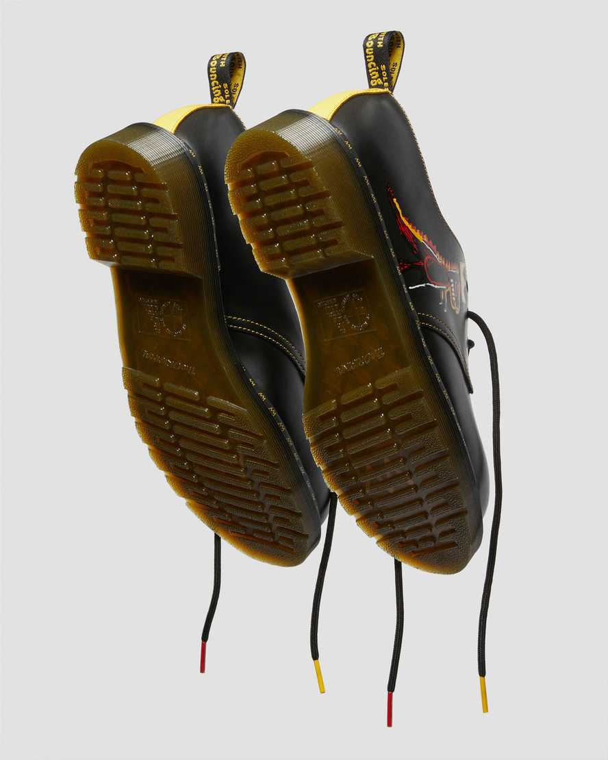 sorte dr martens 1461 basquiat herre oxford sko