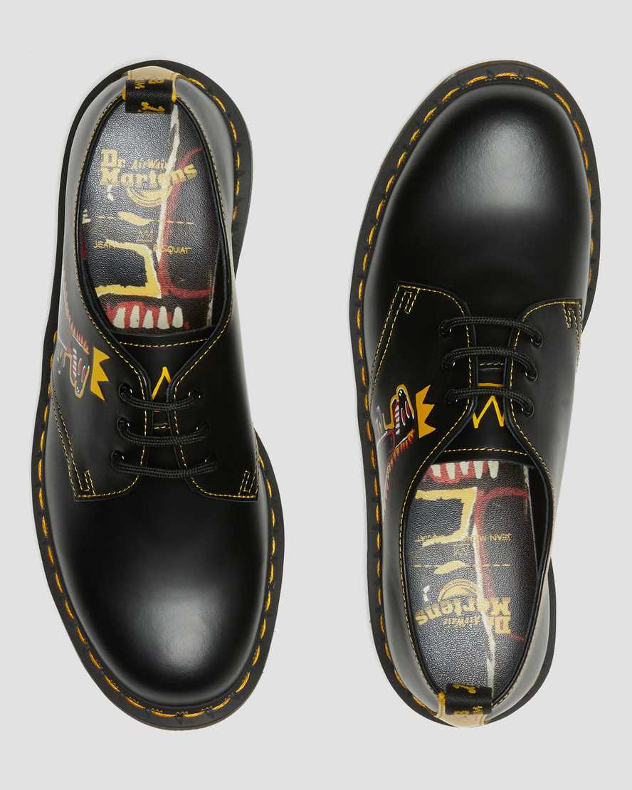 sorte dr martens 1461 basquiat herre oxford sko