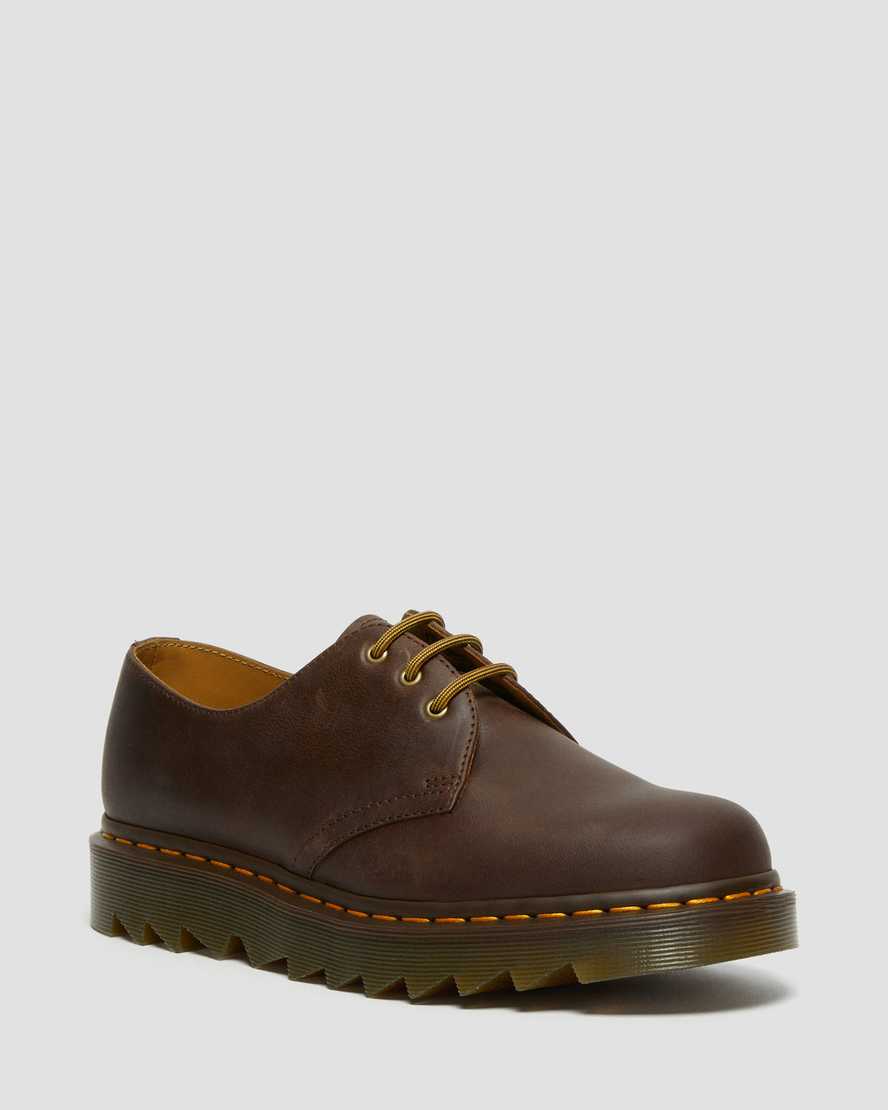 brune dr martens 1461 ziggy herre oxford sko