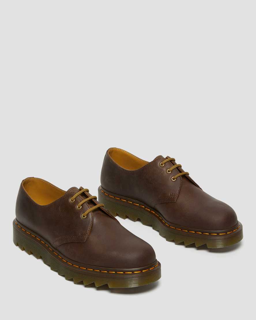brune dr martens 1461 ziggy herre oxford sko