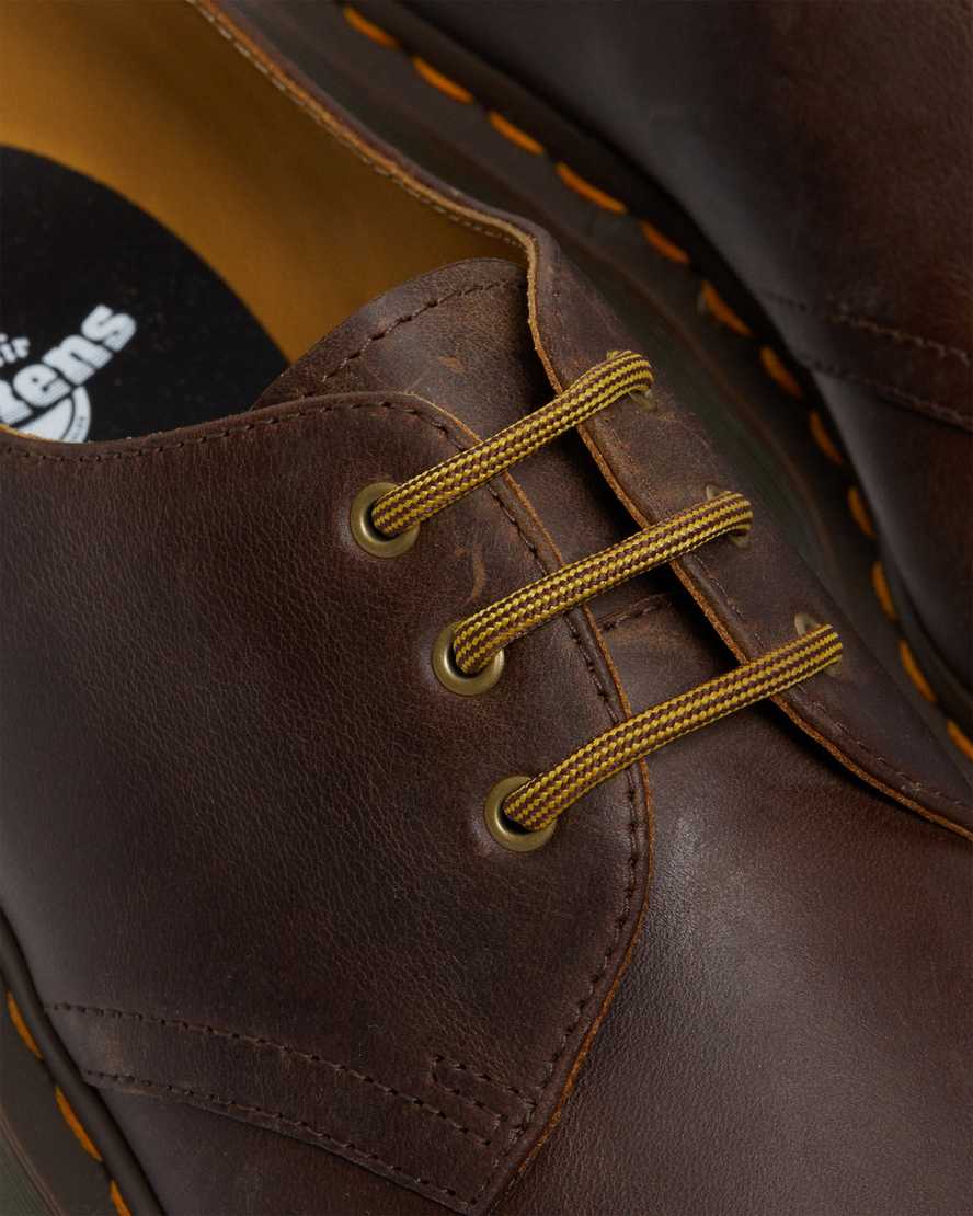 brune dr martens 1461 ziggy herre oxford sko