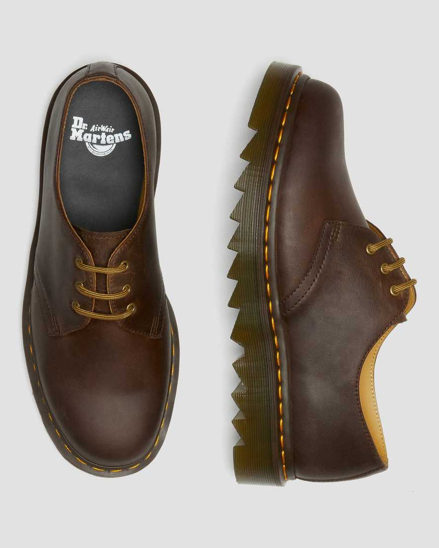 brune dr martens 1461 ziggy herre oxford sko
