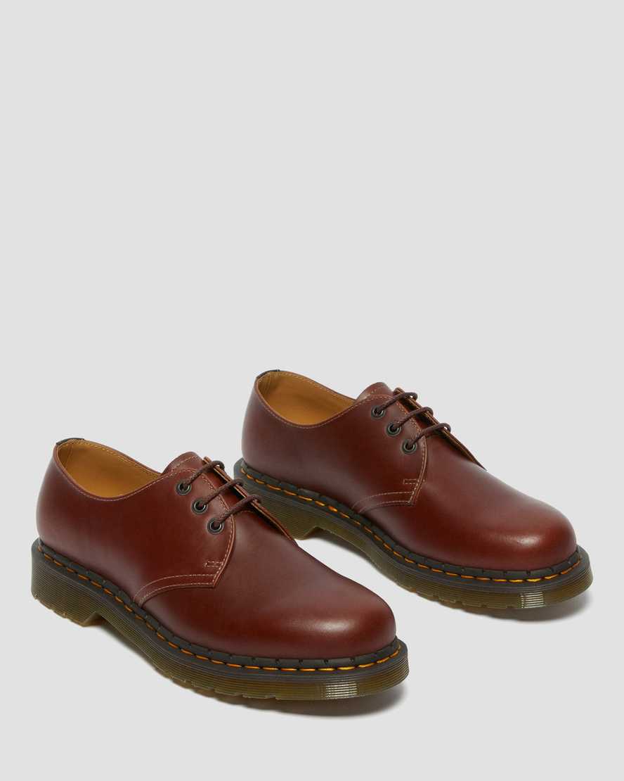 brune dr martens 1461 abruzzo herre oxfordsko