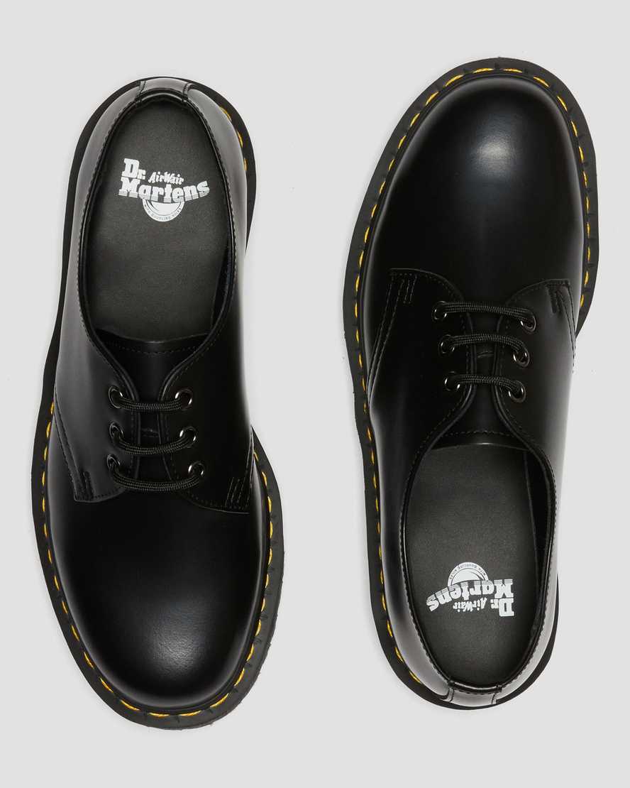 sorte dr martens 1461 smooth herre plateausko