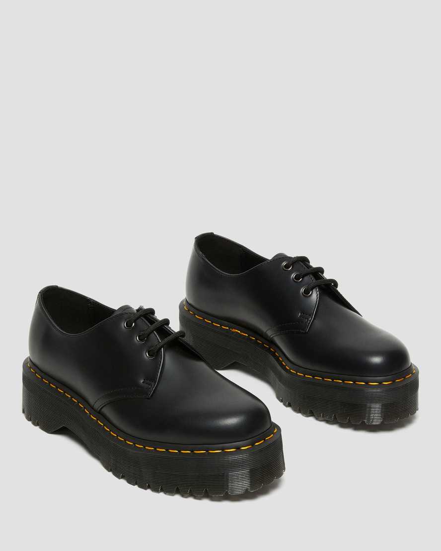 sorte dr martens 1461 smooth herre plateausko