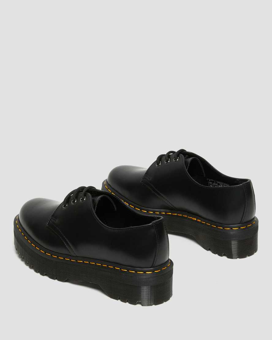 sorte dr martens 1461 smooth herre plateausko
