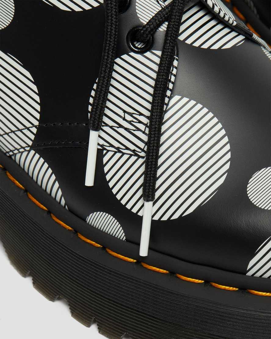 sorte dr martens 1461 polka dot smooth herre platformsko