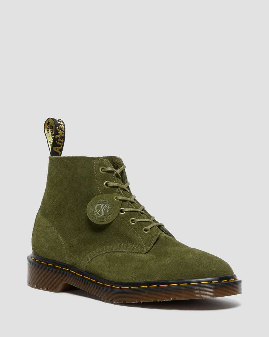 olivengrønne dr martens 101 dame ankelstøvler