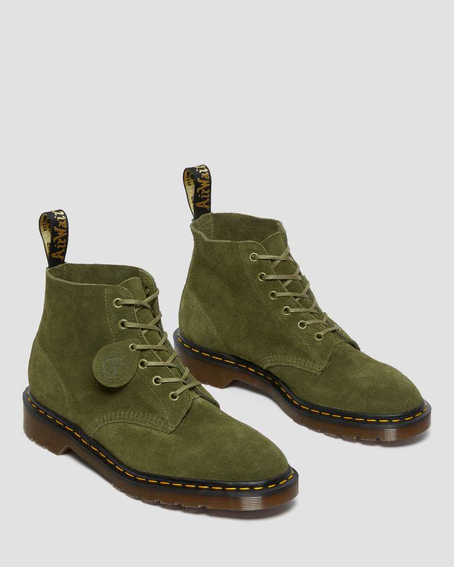 olivengrønne dr martens 101 dame ankelstøvler