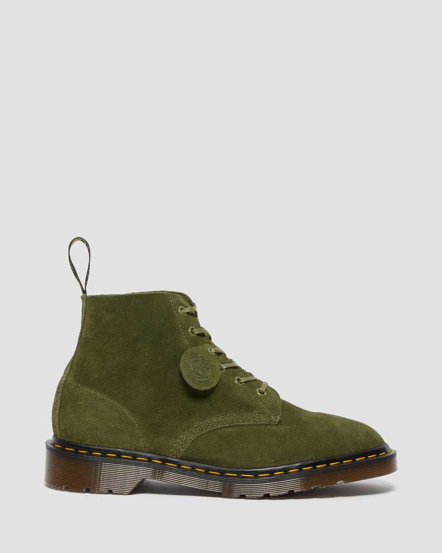 olivengrønne dr martens 101 dame ankelstøvler