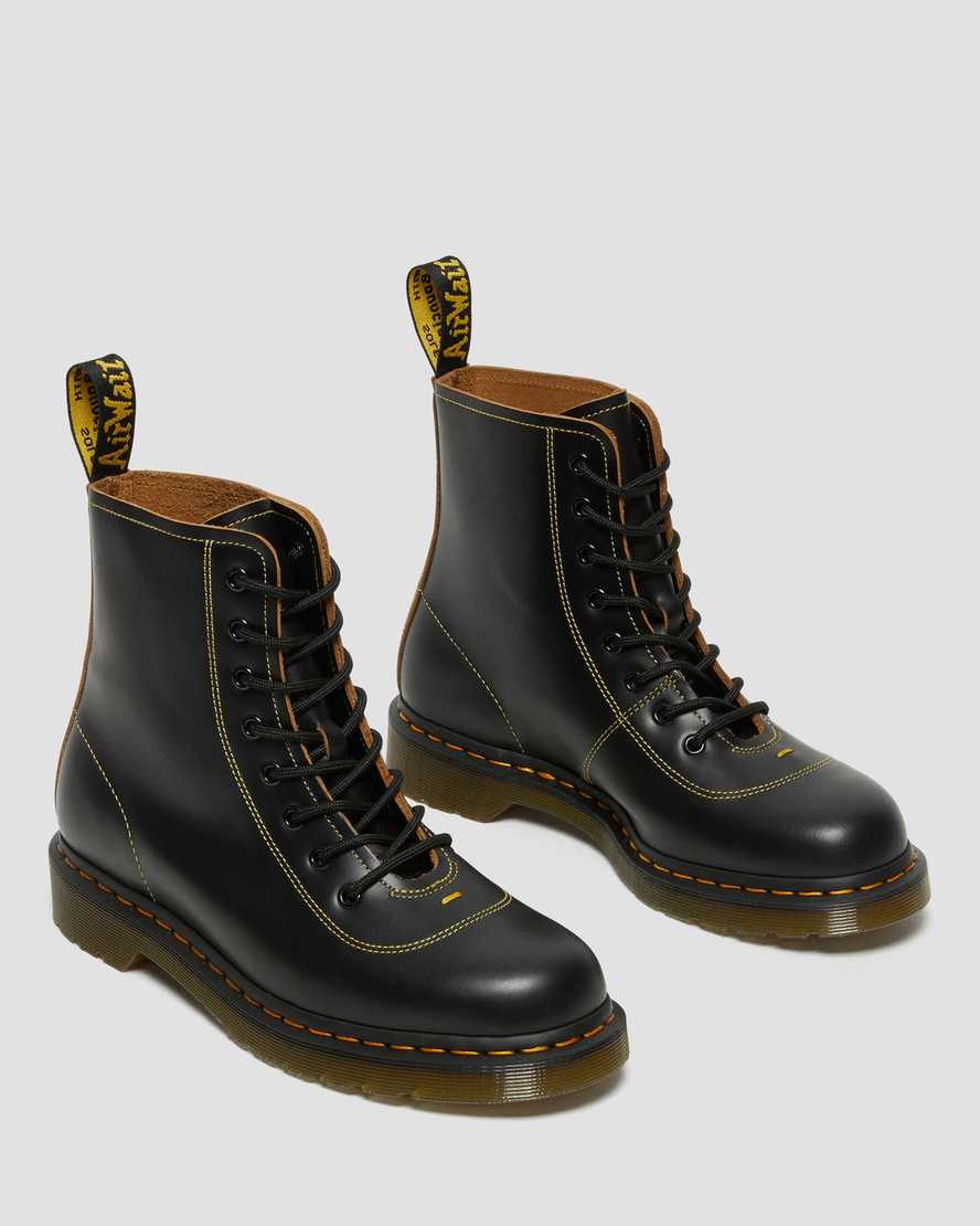 sorte dr martens pharamond vintage smooth dame ankelstøvler