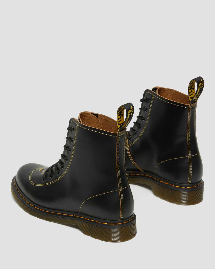 sorte dr martens pharamond vintage smooth dame ankelstøvler