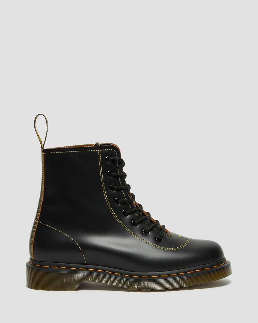 sorte dr martens pharamond vintage smooth dame ankelstøvler