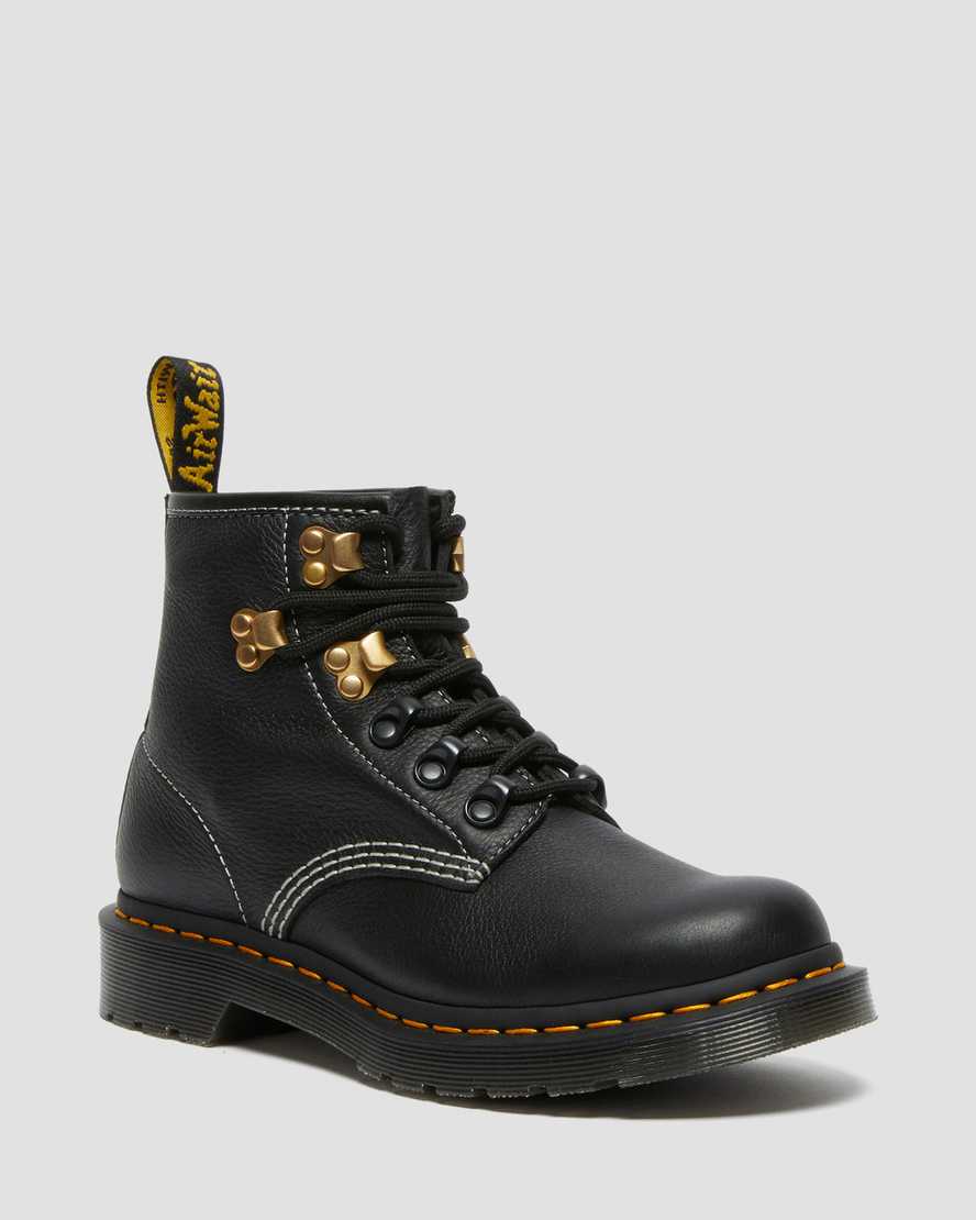 sorte dr martens 101 hardware virginia dame ankelstøvler