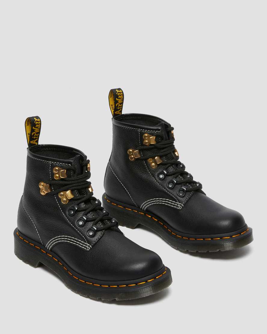 sorte dr martens 101 hardware virginia dame ankelstøvler