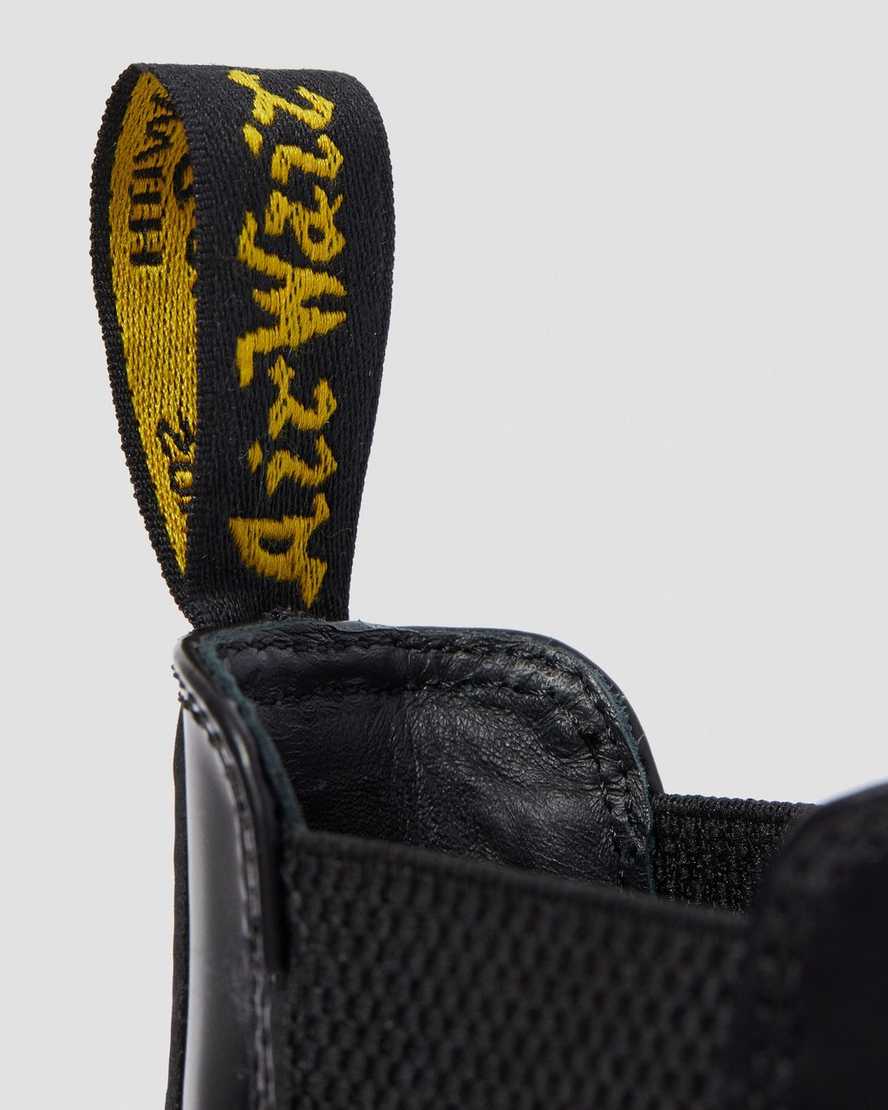 sorte dr martens wincox smooth dame støvler med spænde