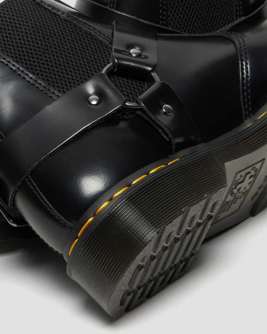 sorte dr martens wincox smooth dame støvler med spænde