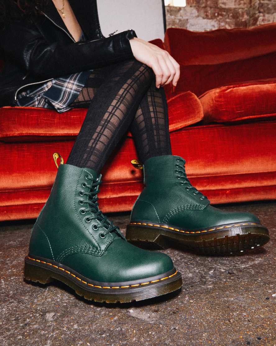grønne dr martens 1460 pascal virginia dame casual støvler
