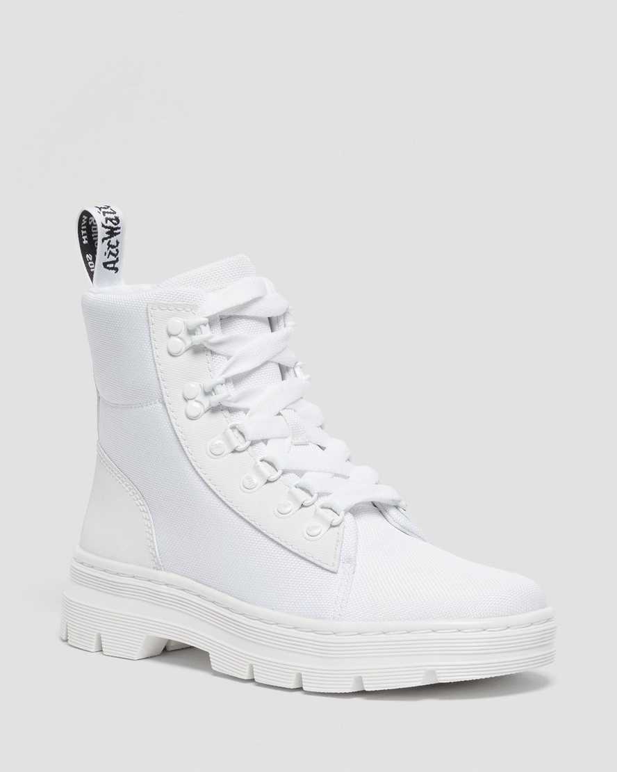 hvide dr martens combs poly dame casual støvler