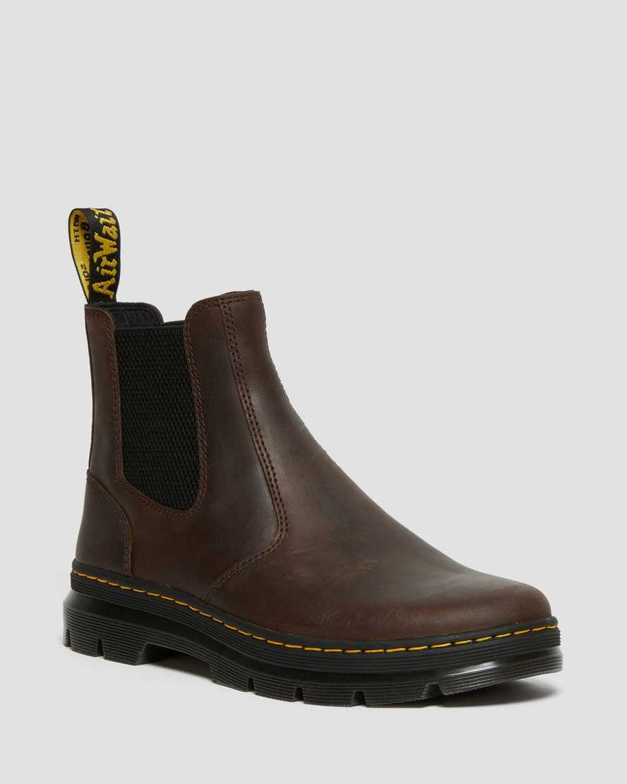 brune dr martens embury crazy horse damestøvler