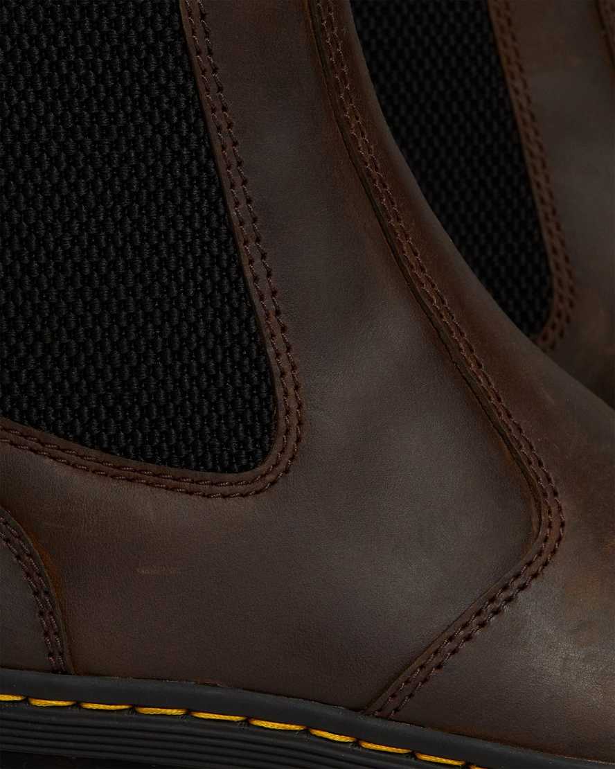 brune dr martens embury crazy horse damestøvler