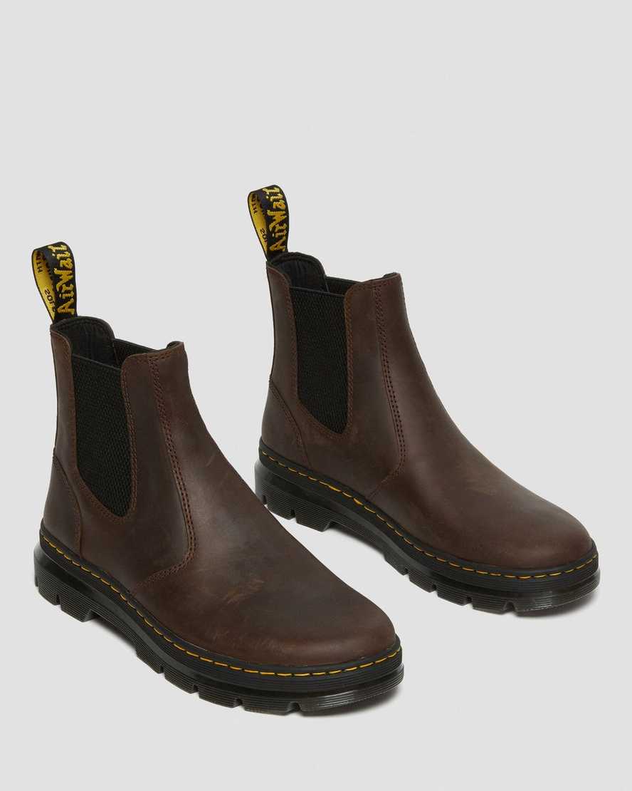 brune dr martens embury crazy horse damestøvler