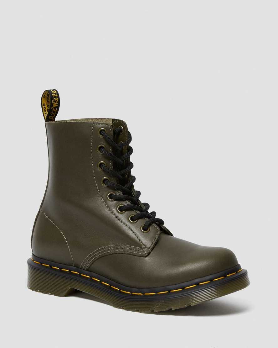 dr. martens 1460 pascal wanama dame casual støvler olivengrøn